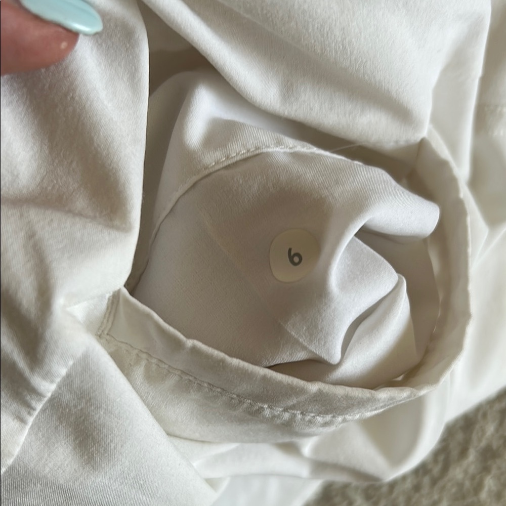 White Lululemon Drawstring Shorts - Picture 4 of 4
